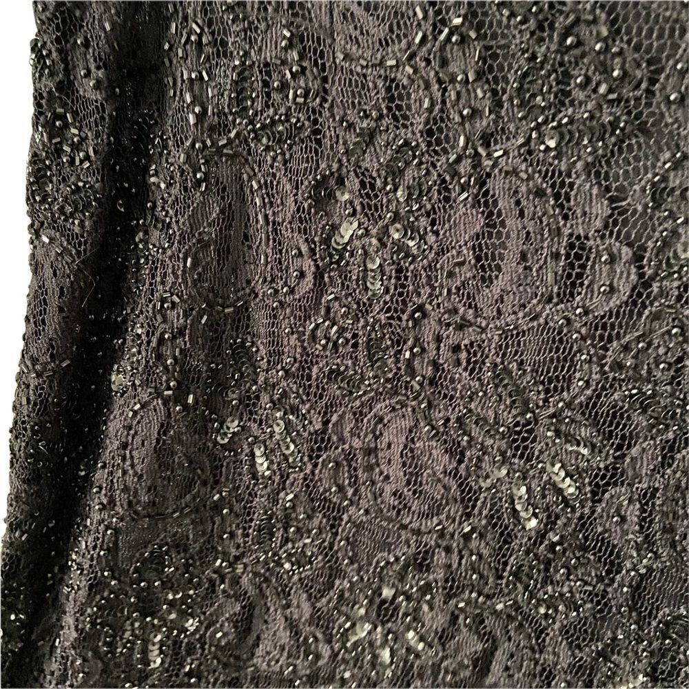 NWT INC International Concepts Petite Handmade Black Sequins Mini Skirt in 12P - Picture 3 of 6